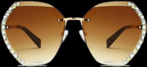 Occhiali da sole donna con montatura geometrica e lenti sfumate